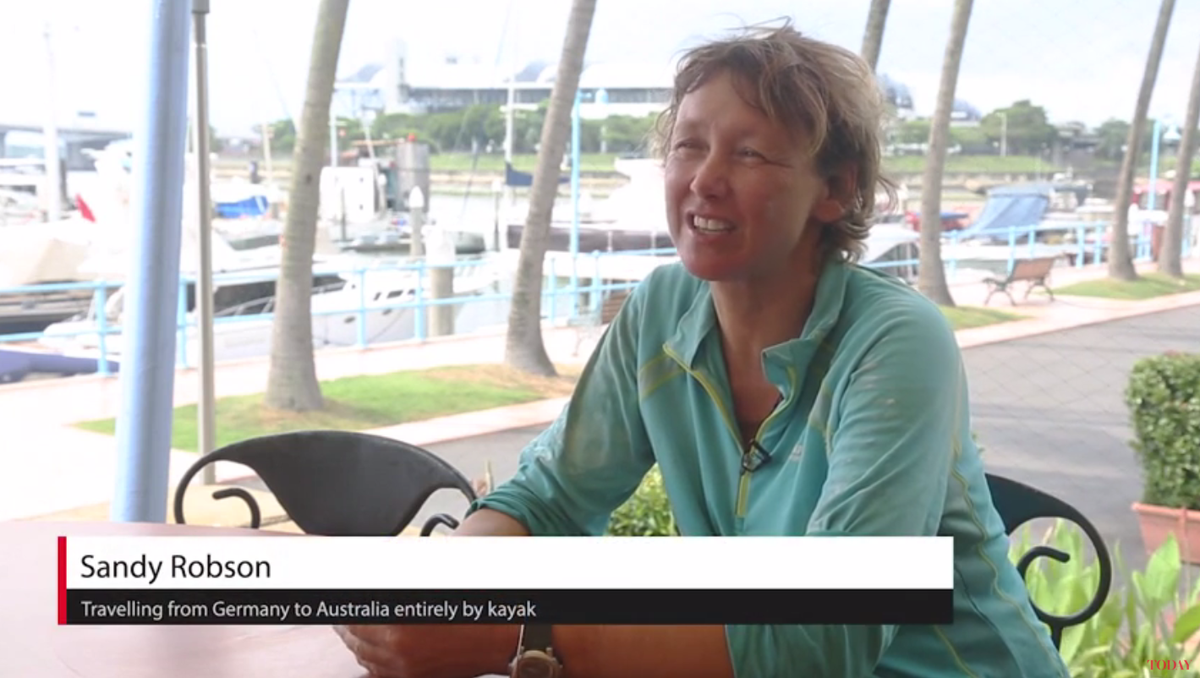 TODAYonline's tweet photo. WATCH: #SandyRobson, on an epic odyssey, tell us how she'd lived on a kayak for the past 4 yrs
http://t.co/Oh09P4hPQ3 http://t.co/QgH66gS41z