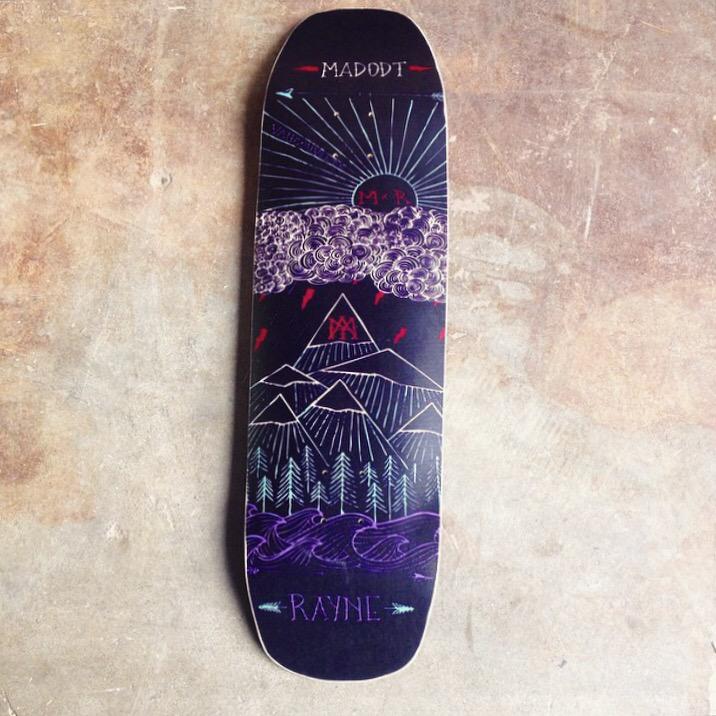 madodt's tweet photo. Custom collab with @RayneLongboards turned out amazing! Check em out at http://t.co/wsep7YnM6d #longboard http://t.co/Q2laxK9kWz