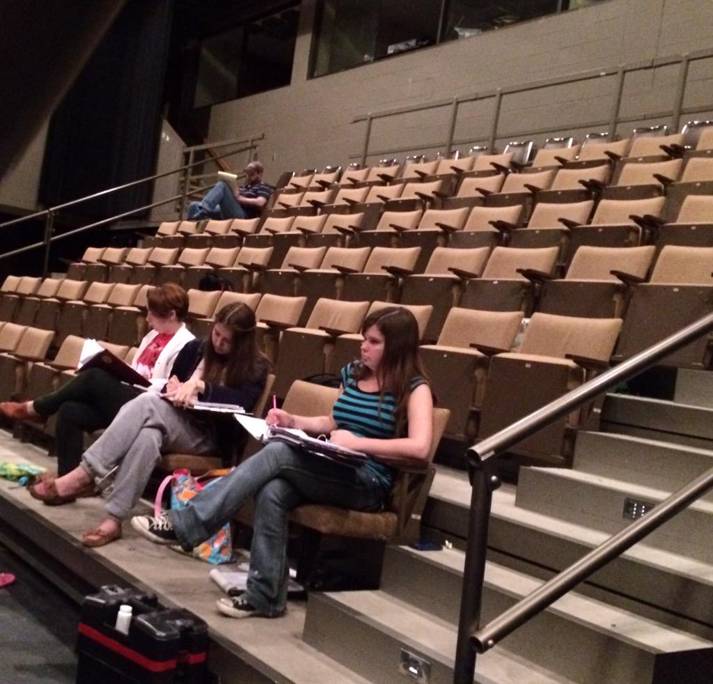 bluelineshakes's tweet photo. The SM, ASM, Director and AD were hard at work during rehearsal last night! #blshakes #theatre #shakespeare http://t.co/FTFzNHd2kV