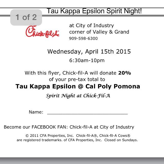 cpptke's tweet image. Stop by Chick-fil-A in Walnut today for our profit share, supporting St. Jude's  Hospital! Ask a bro for a flyer!