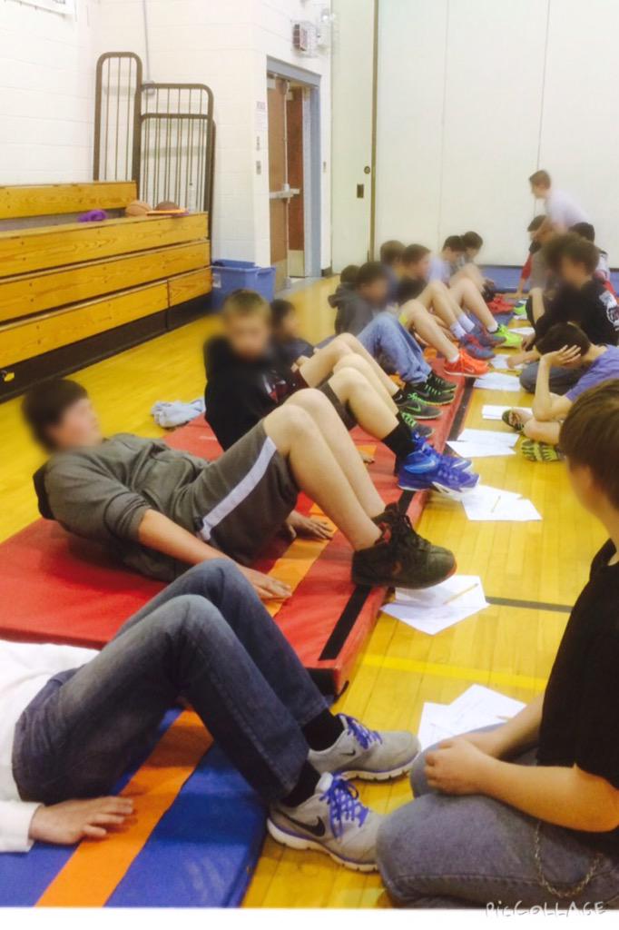 RH_LAMS_PE's tweet photo. Fitnessgram assessments #curlups http://t.co/8RNY3Ybyab