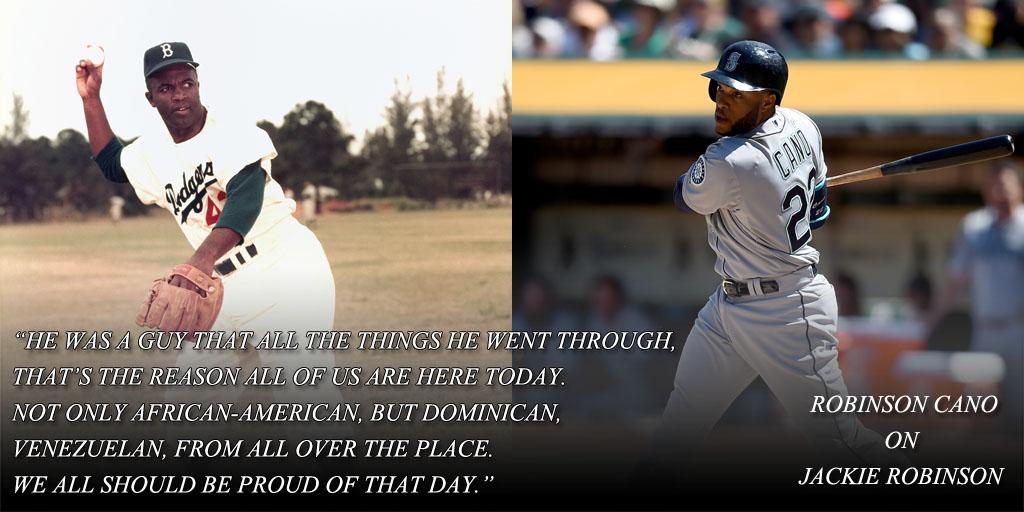 MLB's tweet image. .@RobinsonCano on his namesake. #Jackie42