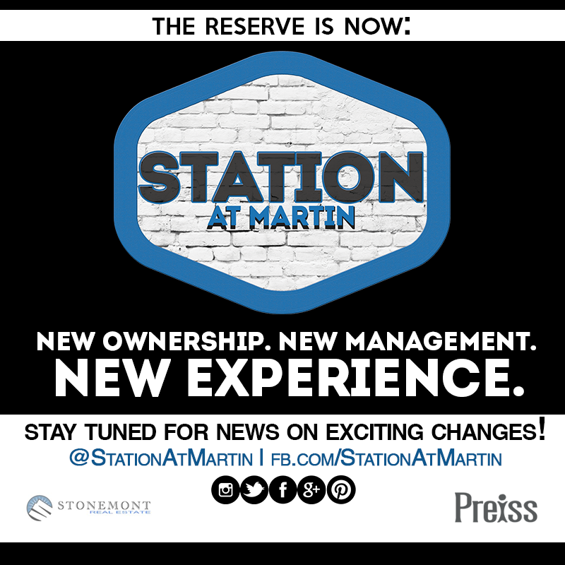 The Reserve is now the <a href="/StationAtMartin/">Station At Martin</a>! Follow us on Twitter, Instagram &amp; LIKE our page on Facebook!