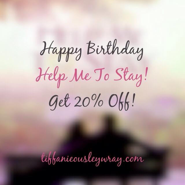 HelpMeToStay's tweet image. Tomorrow #HelpMeToStay turns 2 y.o. Get 20% off (plus s &amp;amp; h) starting today. Write to info@tiffanieouslewray.com.💖