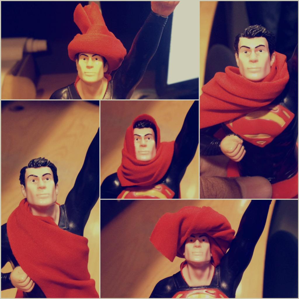 zairabbas's tweet photo. Things we do with his cape! #superman #babasaeein #saeeinsuperman #sari #dopatta #pagri #ccinsta http://t.co/40DkcrstHx