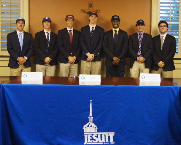 TBO_PrepSports's tweet photo. Jesuit celebrated the signings of seven student athletes today http://t.co/ZVLl98QDt5