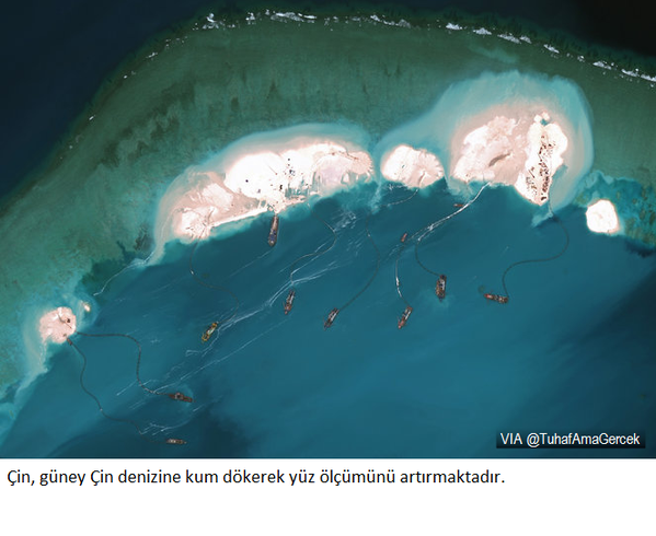 TuhafAmaGercek's tweet image. Çin'in yüz ölçümü gün geçtikçe artmaktadır.