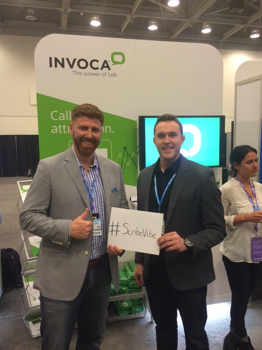 lharringtonnl's tweet image. Look who we found at #MKTGnation, @ForestYule of @Invoca.Another great @scribesoft partner. #scribevibe @peterrchase
