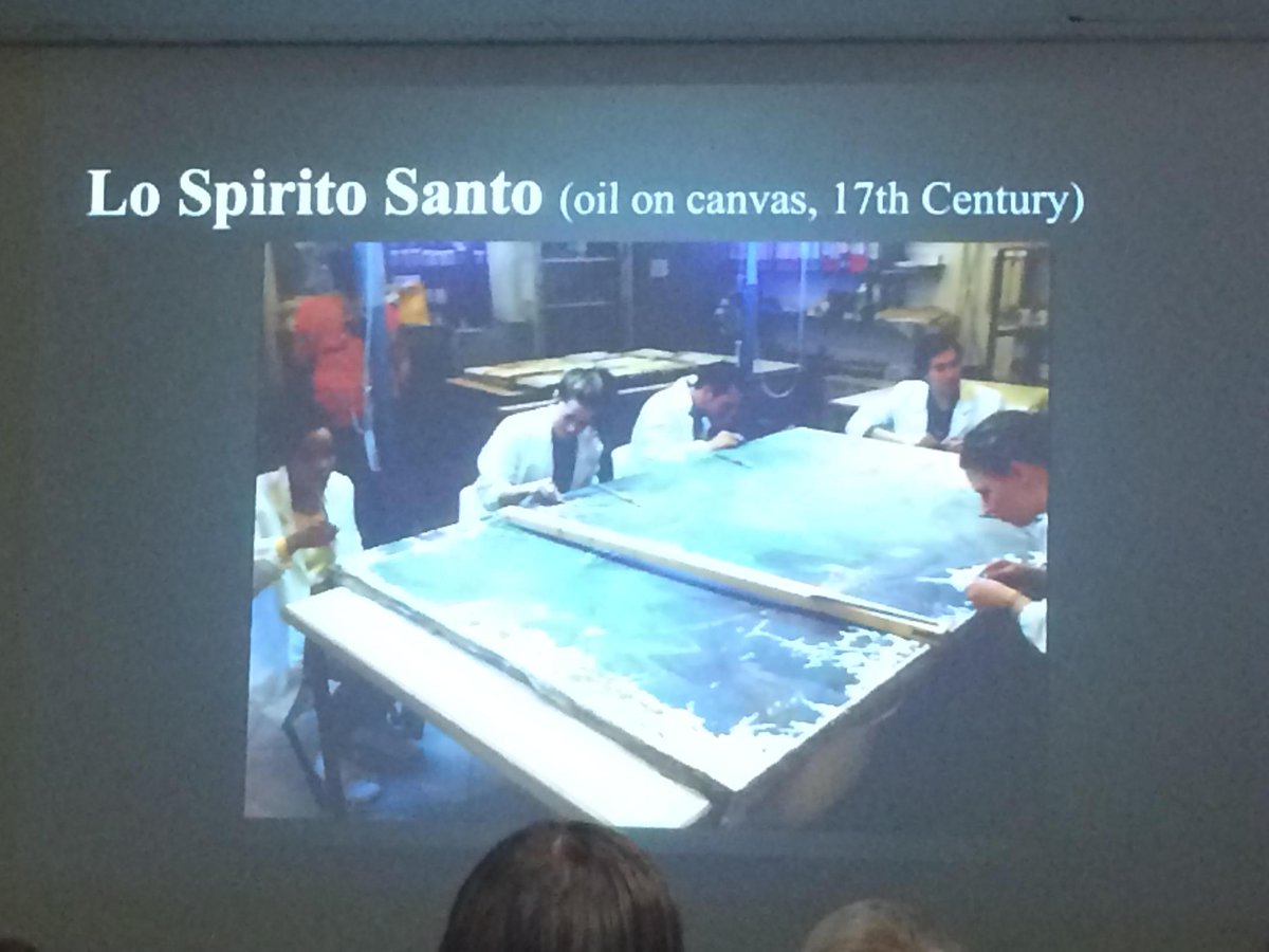 ColumHonors's tweet image. @ColumbiaChi Arts Conservation students worked on this 17th century painting in Florence.