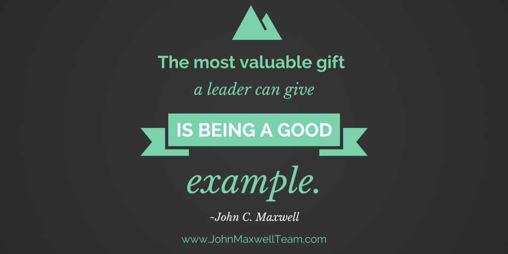 TheJohnCMaxwell's tweet photo. The most valuable gift a leader can give is being a good example ~John Maxwell #JMTeam https://t.co/lUsAPLP7AV