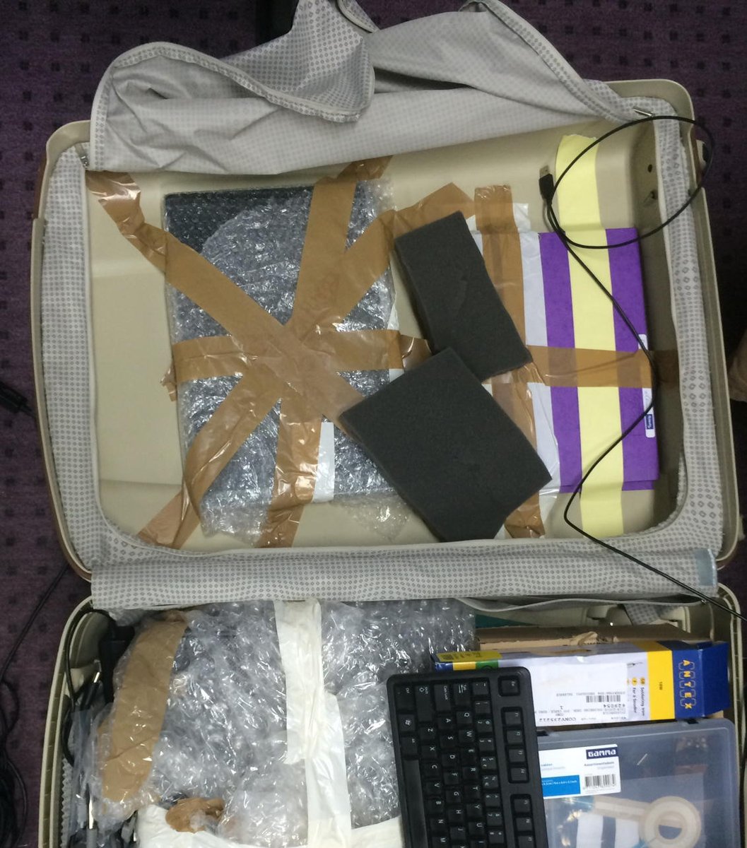 kashtodi's tweet photo. This is what the inside of our #PaperPulse suitcase looks like.. Airport Security might freak out! #chi2015 http://t.co/7JiSFIrf53