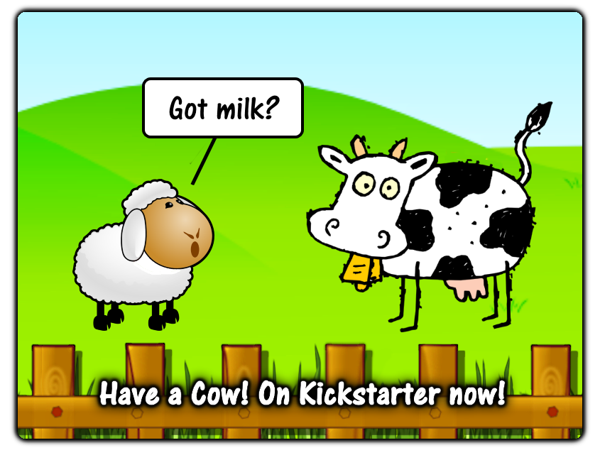 N20Games's tweet photo. Have a comic, from "Have a Cow!". Visit us @kickstarter https://t.co/gsQOZA3zBW http://t.co/TLLccL74u2