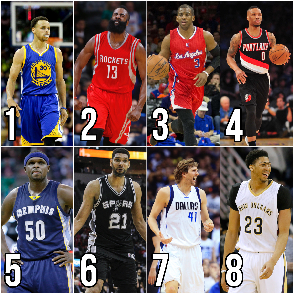 BleacherReport's tweet photo. Your 2014-15 Western Conference #NBAPlayoffs seeding. http://t.co/8XczYunj43