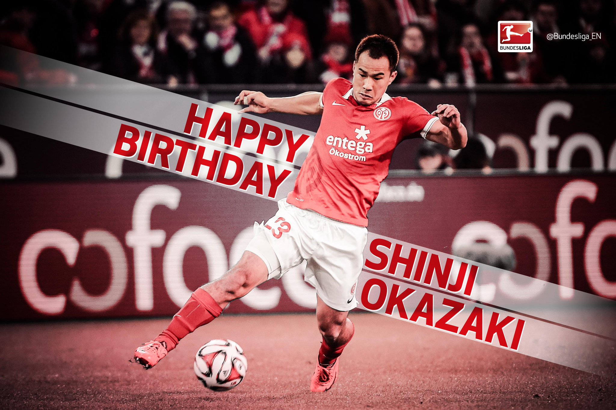 Happy 29th birthday to and Japan\s Shinji Okazaki 

Enjoy your day! 