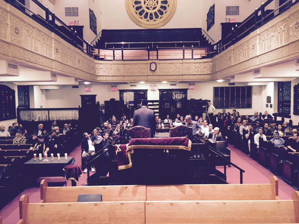 An amazing and solemn evening hearing the memories of a survivor who was sent to Auschwitz at 6 years old <a href="/OhabZedek/">Cong. Ohab Zedek</a>