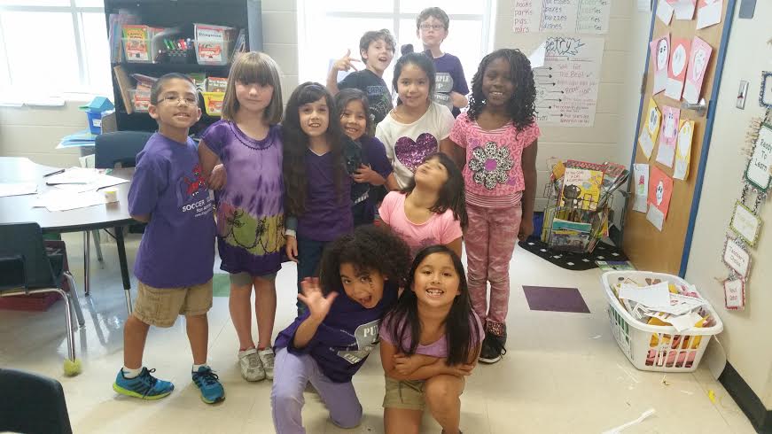 NISDHoffmann's tweet photo. Showing our support for military children! #PurpleUp http://t.co/VICSyOJuZa
