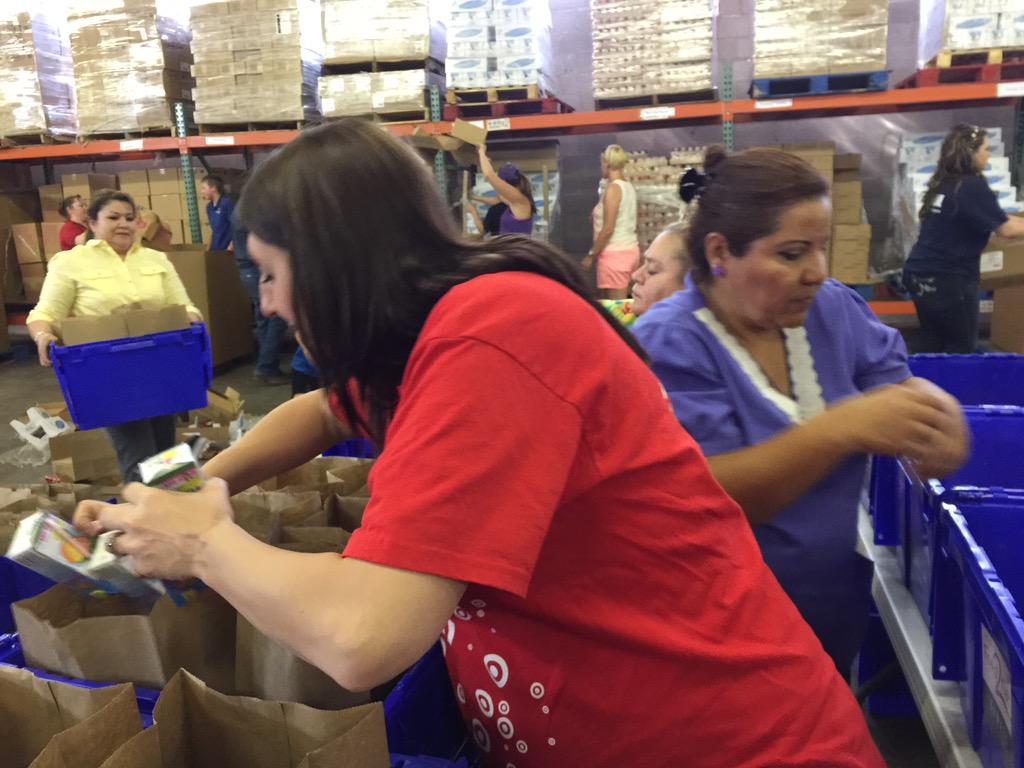 Volunteering tonight for the West Texas Food Bank #food2kids #TargetVolunteers #givingback #bestreaminretail