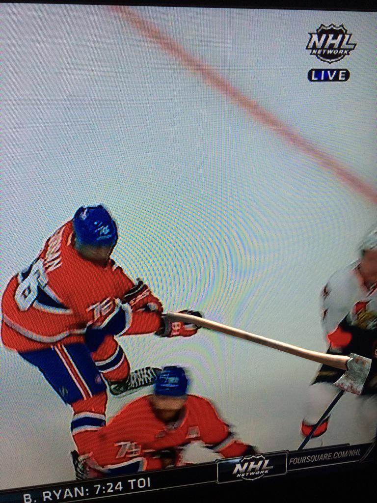 BruinsMafia's tweet image. Silly Subban, axes are for wood not stone