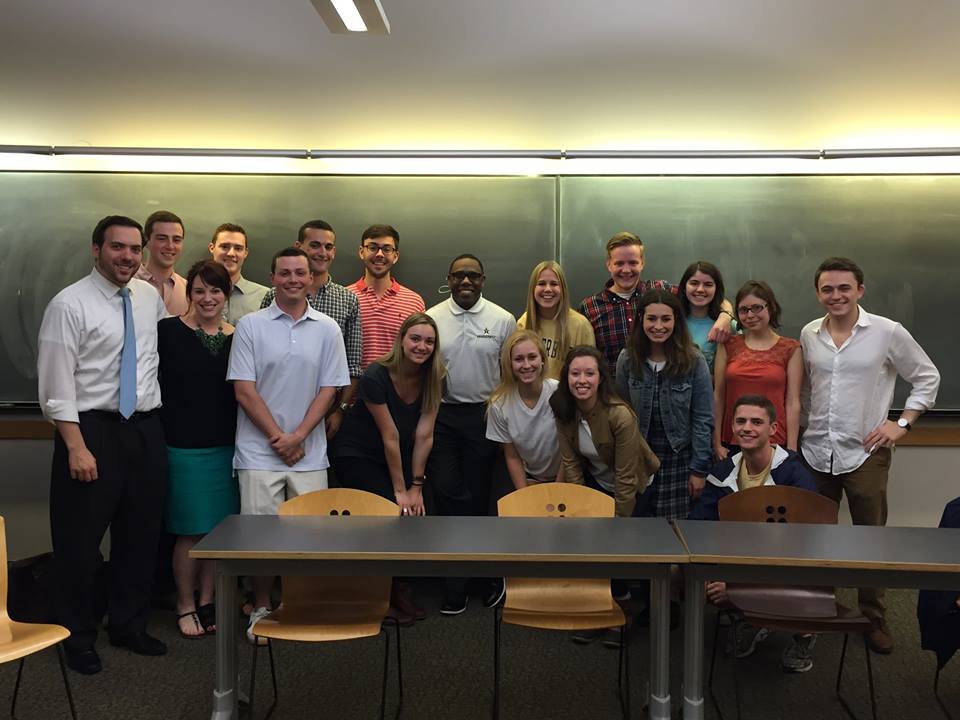 Thanks to Coach Mason for giving us a pep talk on the eve of our departure to Nationals! <a href="/CoachDerekMason/">Derek Mason</a> #amta #mock