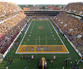USMFootball15's tweet photo. The original name for this field is M.M Roberts Stadium but it is better known as "THE ROCK." http://t.co/5ZzOaZ15VL