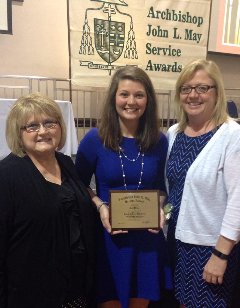 Congrats to Erin Schisler '15 on receiving the Archbishop May Service Award!  #DBPride