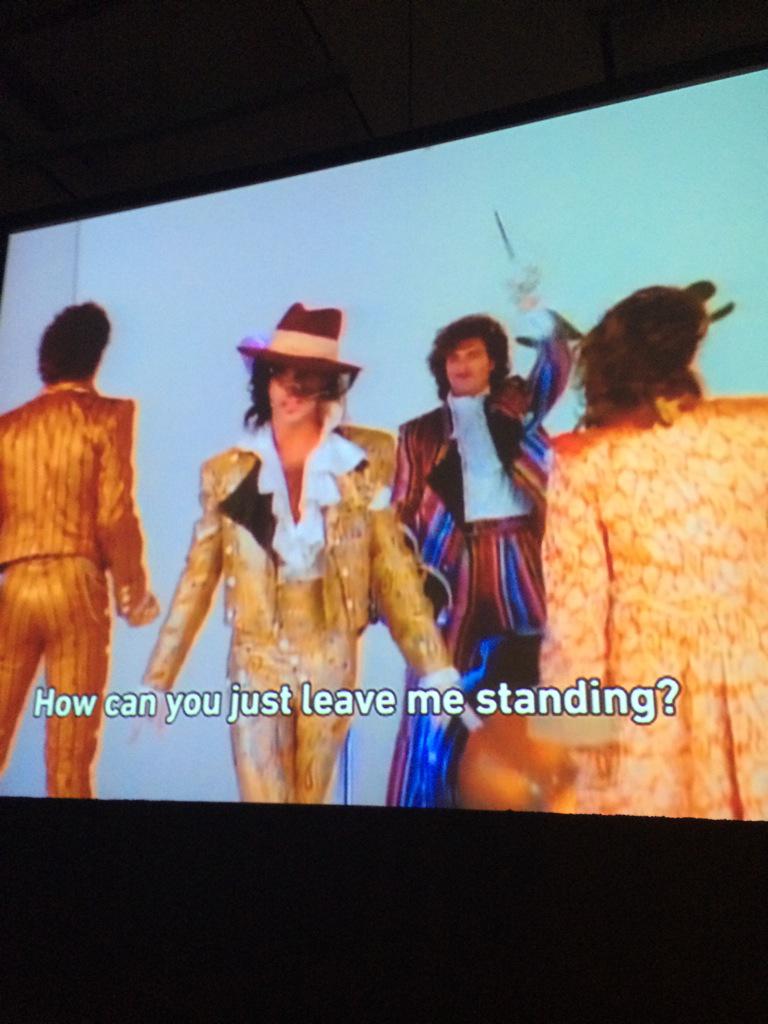 AcsGarza's tweet photo. 80s Party, floor to ceiling screens;

Now moan for Prince-it's what he wants... #ohimtherebaby  #andtherevolution http://t.co/ONlHGDWR6d