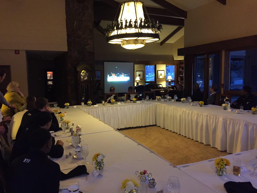 BHorodyski's tweet photo. Truly an honor to be invited to the governors house tonight for diner. #2015MWCChamps #WYOHoops http://t.co/q08kh6Fbgh