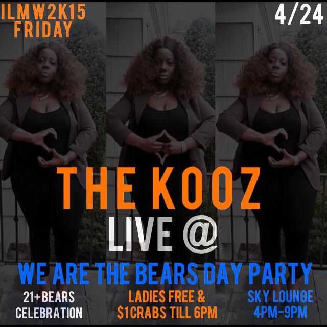 Cjdajuice's tweet photo. #ILMW2K15 Week
4/20 #iLoveMorganMonday
4/23 #RiotReturns LGBT Party
4/24 #WeAreTheBears DayParty http://t.co/tQrfIOjfps