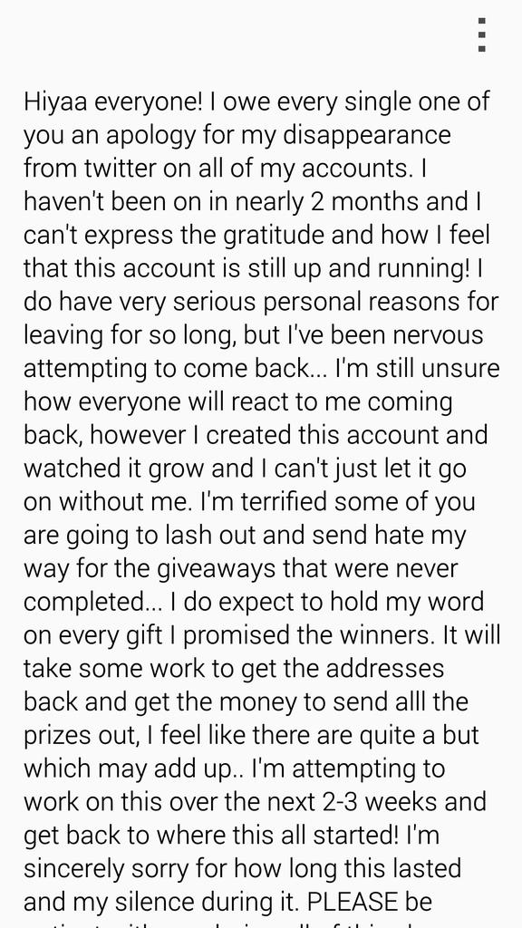 WWA1DMANIA's tweet photo. Just a few words... not expecting much back, but I feel like this was definitely needed http://t.co/LGGhO1hxJp