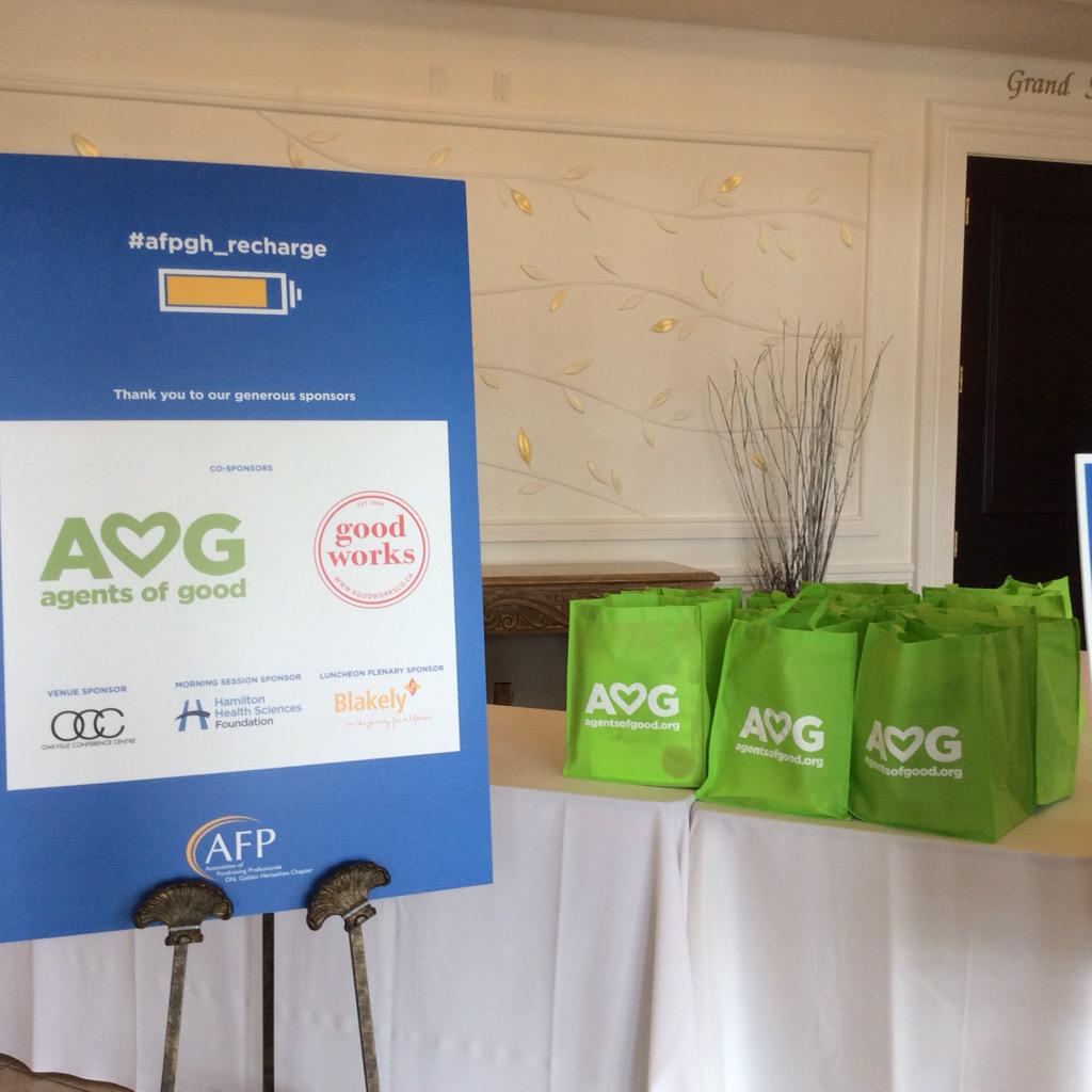TaraLepp's tweet photo. Thanks again to our generous sponsors of #afpgh_recharge. You made yesterday's amazing conference possible http://t.co/gwNgruCFVj