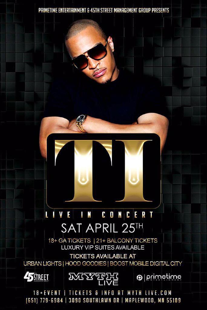 RowdyLifeYP's tweet photo. [GIVEAWAY] RT/FAV to win 2 FREE VIP tickets to see TI next Saturday @ Myth!! http://t.co/U9VpH9DQpX