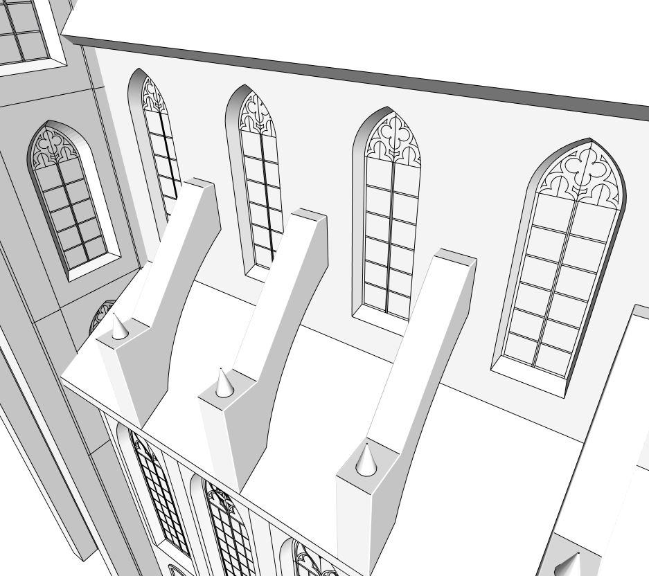 墨天業@gon_take さんにお願いしてた3Dモデルが完成!これを好きな視点で書き出したものに、手で描きこんでいきます。(墨天業さんの技術ならもっと細かく作り込めるんですが、漫画の雰囲気的になるべく手で描いた方がいいかなと。)