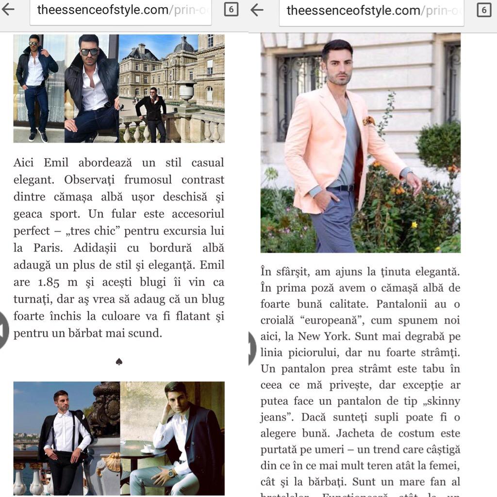 EmilOsmanovic's tweet photo. Brand manager in USA for DolceGabbana @VirgiliaVV and CEO of Vvsstyles compliments my style in Romanian news 👍👏💪🏆 http://t.co/Rjay7VW4Kd