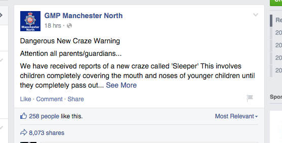 GranadaReports's tweet photo. Police warn parents over extremely dangerous 'Sleeper' craze among children http://t.co/cCO9y7apQG http://t.co/RPK3H0uGkW