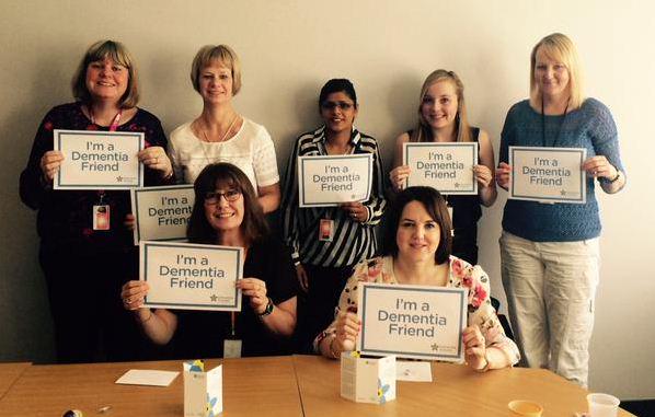 DementiaFriends's tweet photo. Congrats to Champion @SamBradley40 for creating new #DementiaFriends @HSBC yesterday &amp; making over 300 Friends total! http://t.co/NqB9n0UQCZ