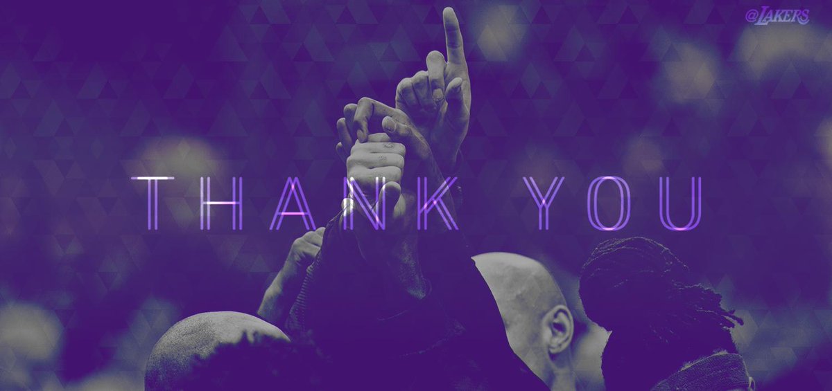 Thanks to the best fans in the NBA for sticking by us all season long! #GoLakers