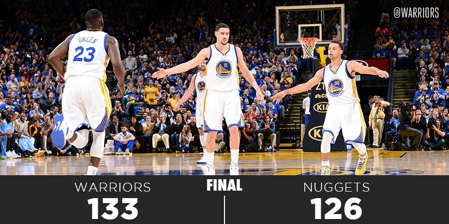 warriors's tweet photo. 67-15. #DubNation http://t.co/jvUlaZLDyi