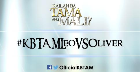 OfficialKBTAM's tweet photo. Maghaharap na sina Leo at Oliver.

Official hashtag: #KBTAMLeoVSOliver http://t.co/g7l8vNAVSZ