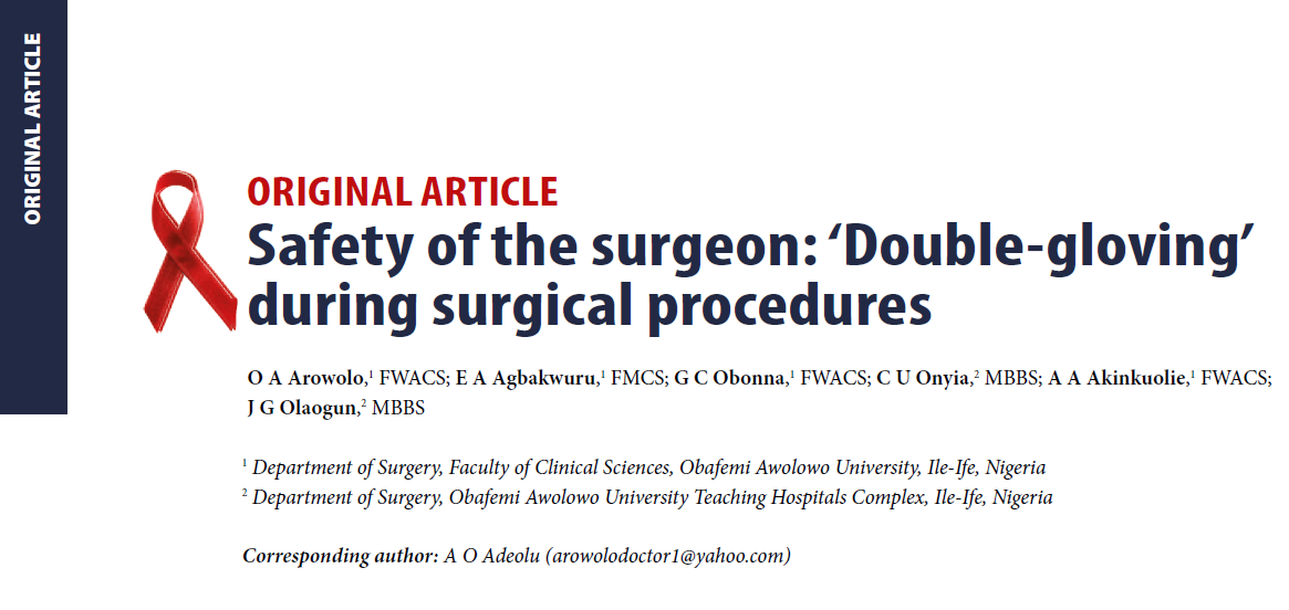 _AOSIS's tweet photo. Double-gloving protects #surgeons doing ops in settings where #HIV is prevalent. http://t.co/dX0bYdri14 @SAHIVSoc #OA http://t.co/ZCEiY1bNh7