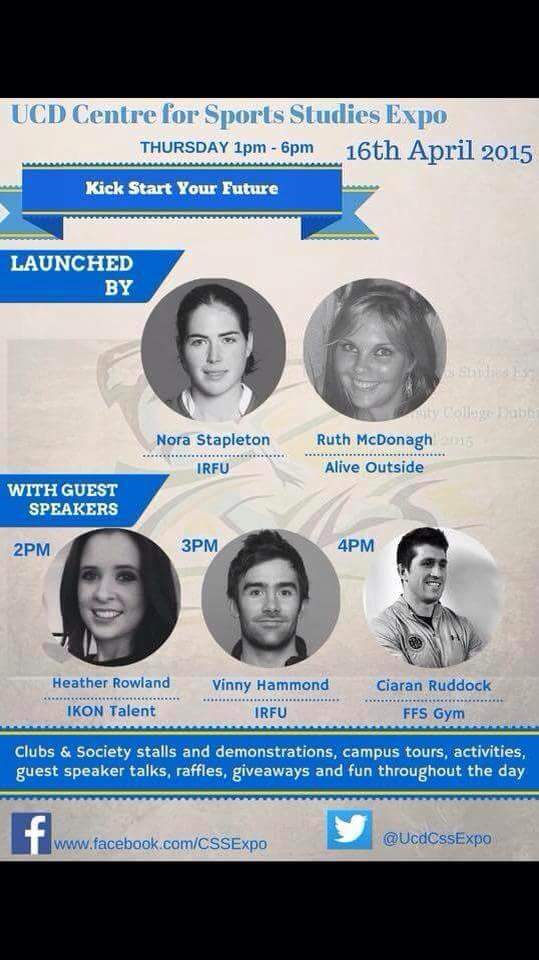 RuthyMcD's tweet photo. Excited to launch @UcdCssExpo later today. I'll be on campus with @HellandBackRun &amp; @tagrugby so drop by to say hi! http://t.co/7N1jHyRKIg