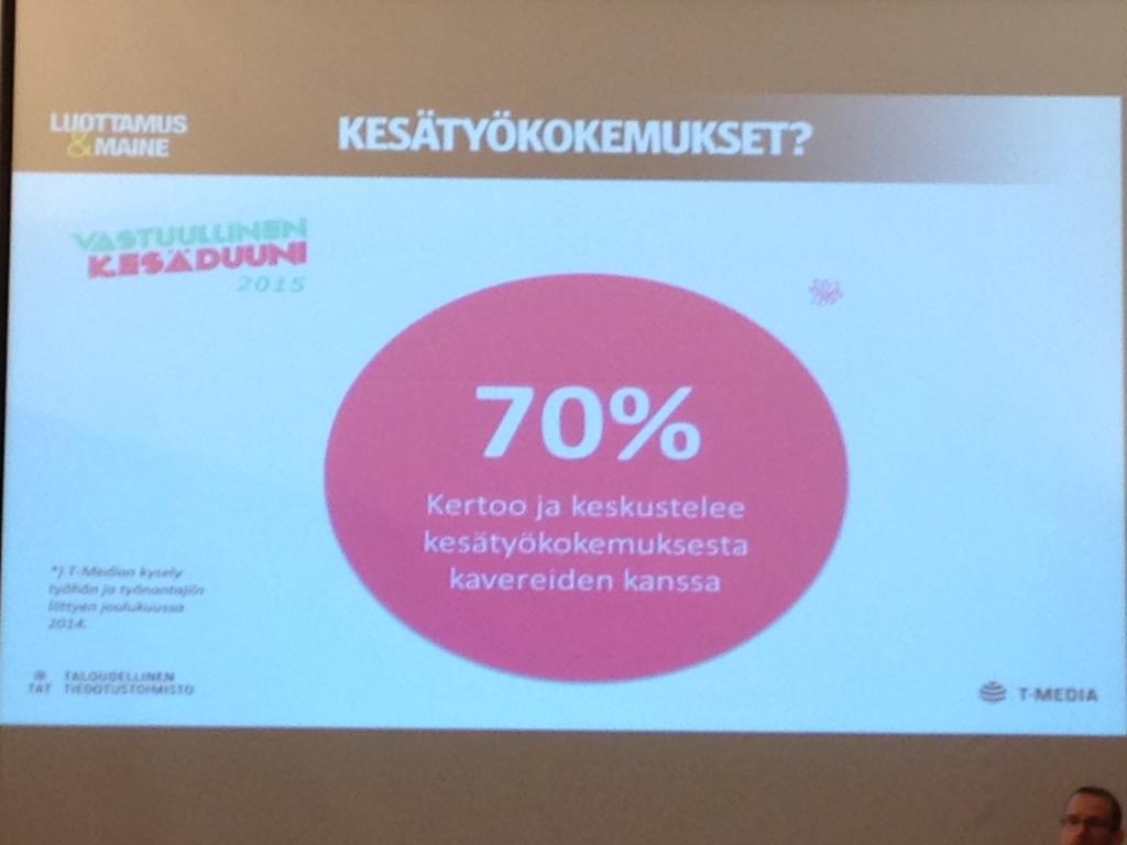 Kesätyönantajat, pankaa tämä korvan taakse! #VKD2015 #Työnantajakuva2015