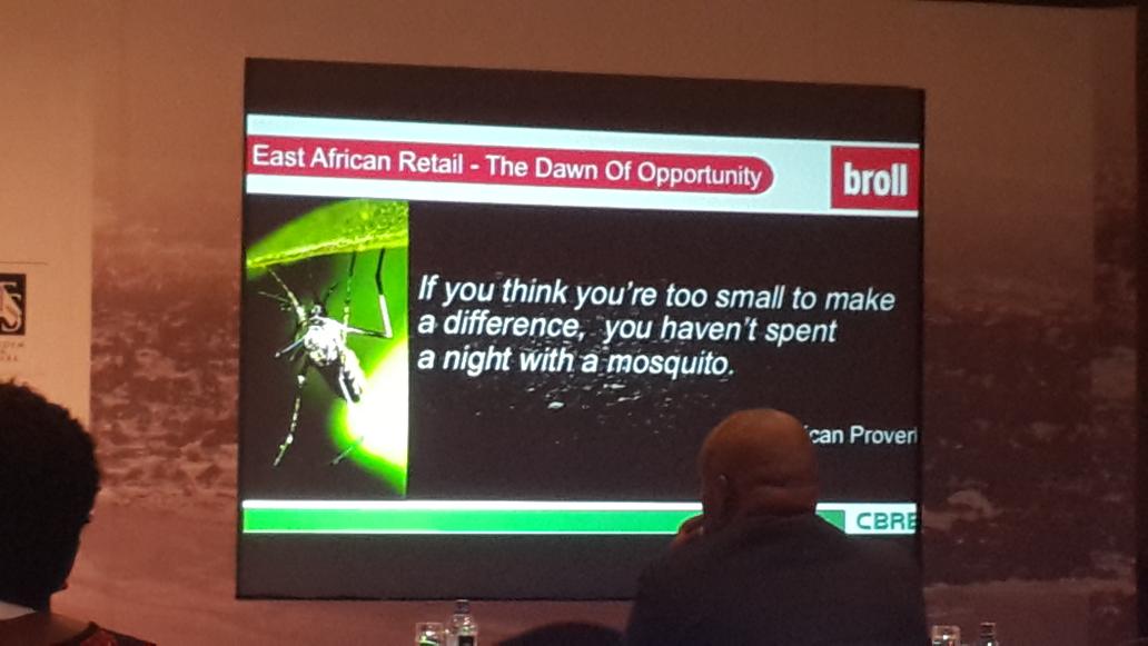 NatNgatia's tweet photo. Malcolm Horne - Group CEO Broll Property Group speaks about The future of retail in East Africa #eapi2015 http://t.co/oSzLOdg4F3