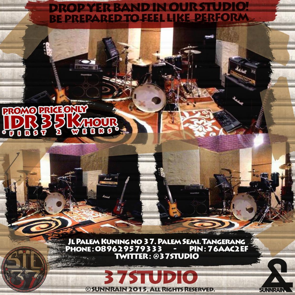 ApelluminatiNFT's tweet photo. Be prepared! @37studio will be opened soon. Promo price IDR 35.000/hour for d'first 2weeks  @nflfnts @dimmyfuentes http://t.co/8hgWDzoGIW