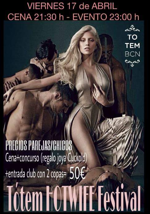 TOTEMBCN's tweet photo. Queda muy muy poco.TOTEM HOTWIFE FESTIVAL en colaboración con @FantasiaCuckold 17/04 21:30 h #Hotwife #cuckold http://t.co/DxDGQoDXdO