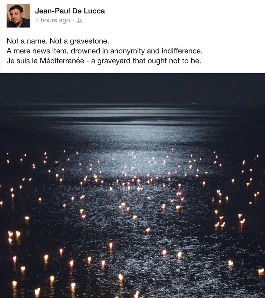 RobertaMetsola's tweet photo. "Not a name. Not a gravestone.A news item drowned in anonymity &amp; indifference. #JeSuisLaMediterranee"

#TimeForAction http://t.co/DDWAeadaGA
