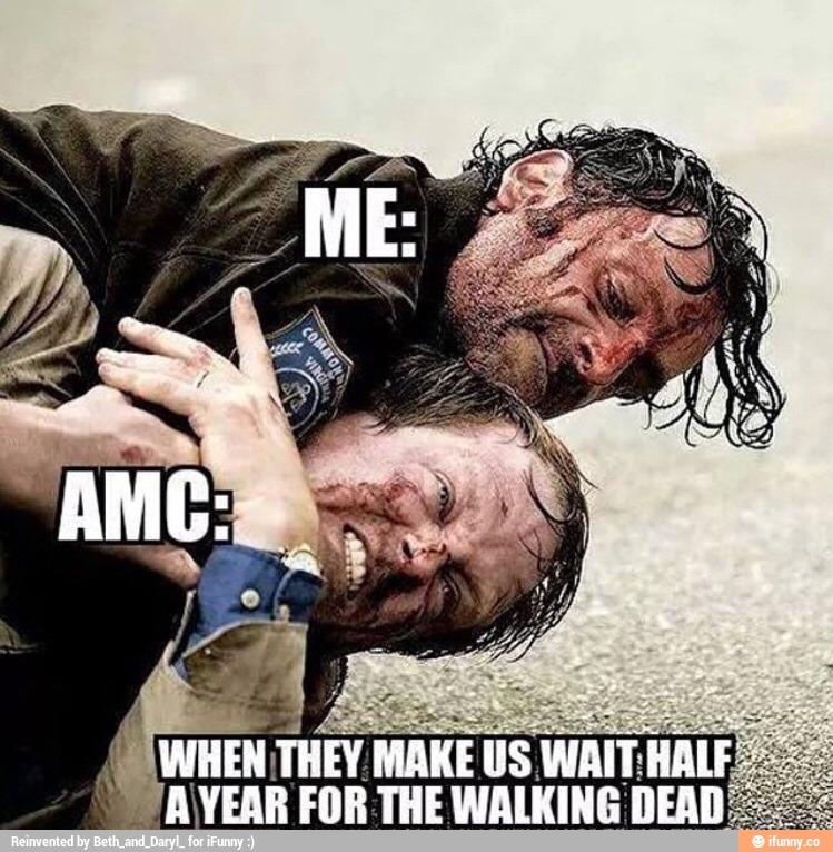 PovnceR's tweet photo. How @The_Bumfluff feels every season of #TWD #TheWalkingDead #ripricksbeard http://t.co/MjllIq3g1e