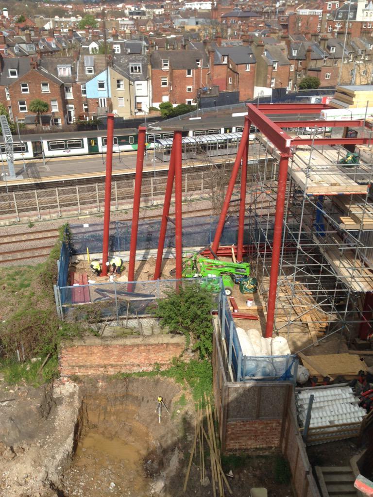 AbsoluteTcltd's tweet photo. Busy day fitting the chopstick steelwork @KestrelTF @ImmenseFab @CDMS_Solutions http://t.co/rTKkqDagxh