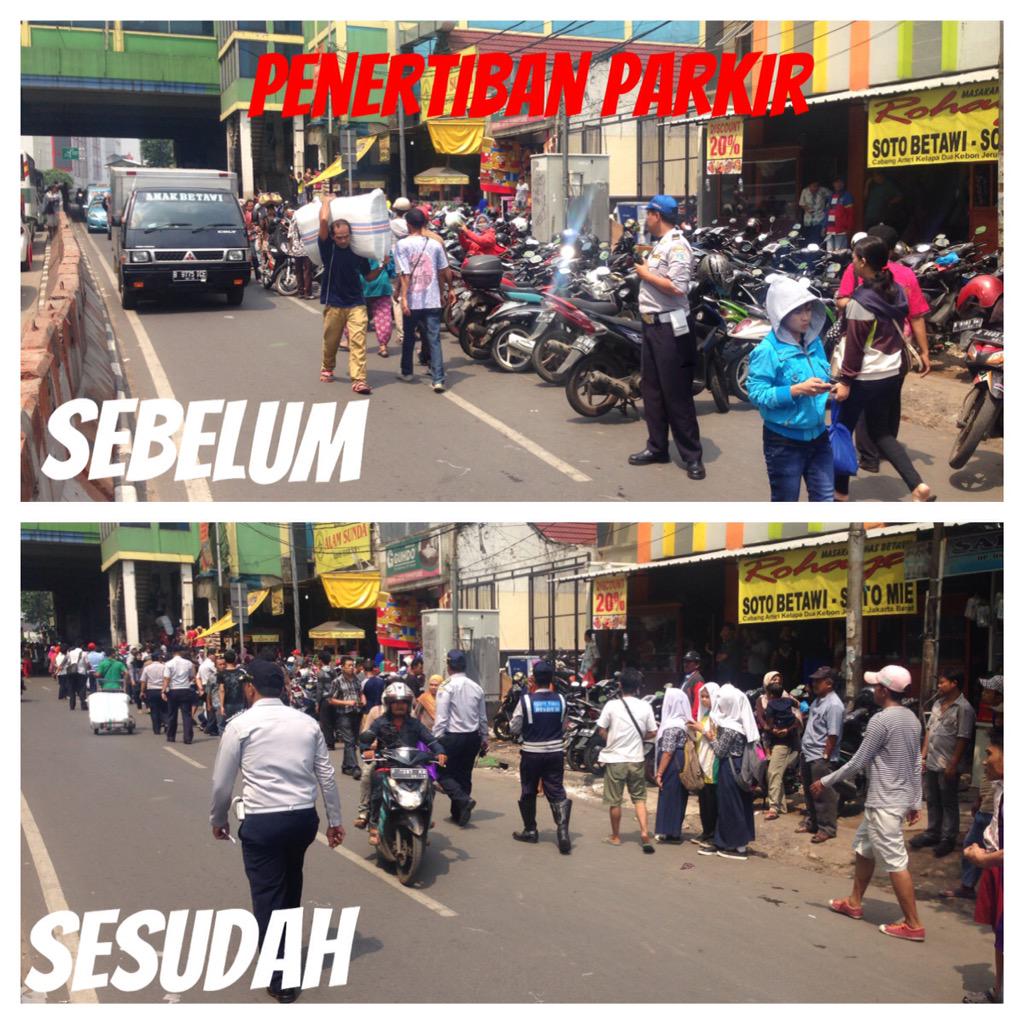 DALOPS_DISHUB's tweet photo. Penertiban parkir tanah abang, bersama wakil walikota dan camat @DKI_Dishub http://t.co/rPXvGDrSID