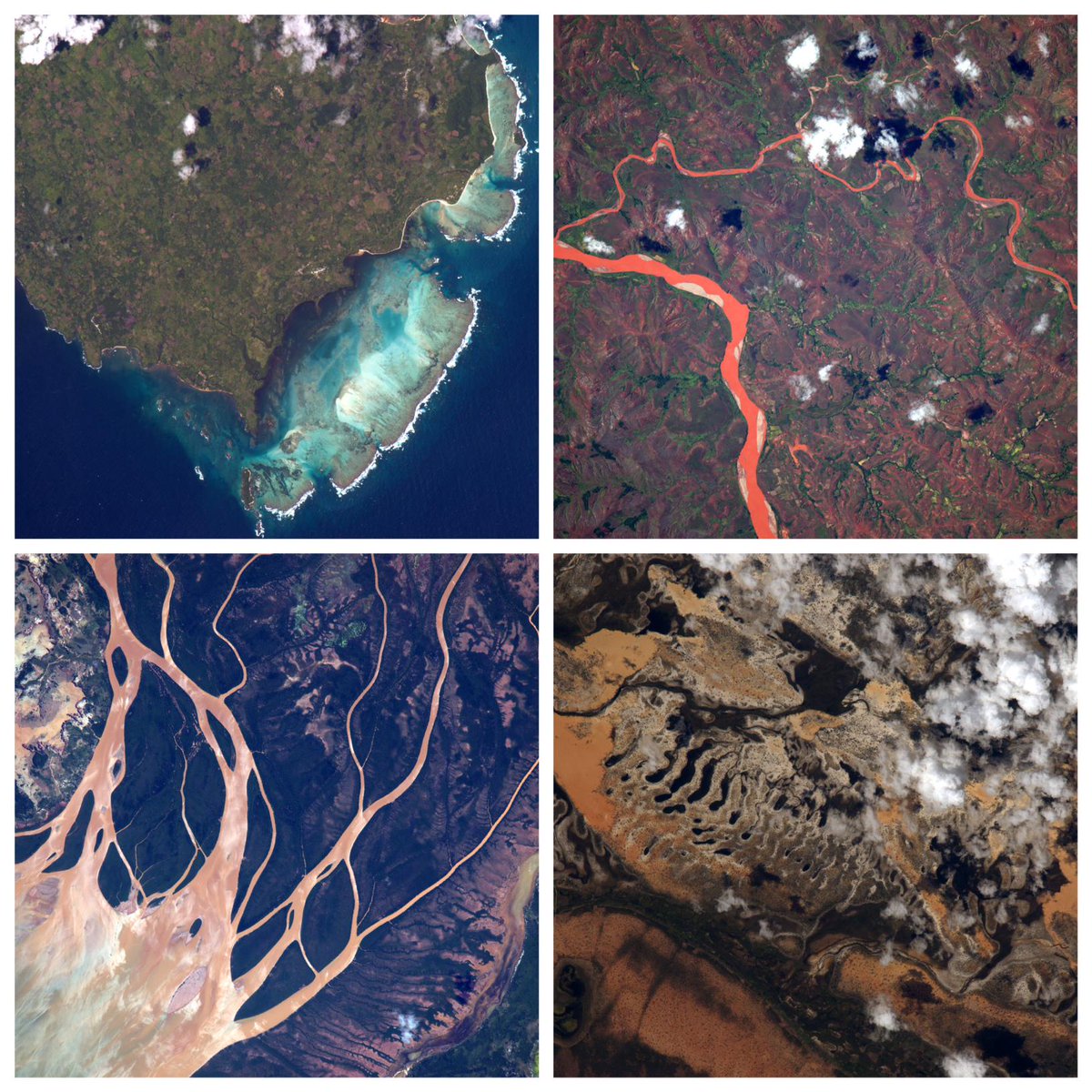 FoxyRox77's tweet photo. "@StationCDRKelly: The varied colors of #Madagascar. #YearInSpace http://t.co/CaZC4chqah"@Scottfree09