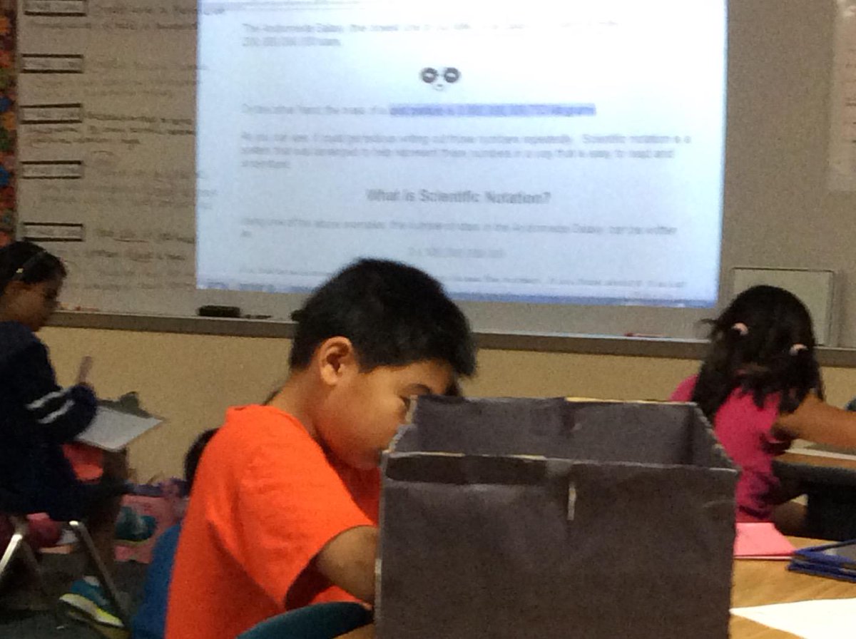 lhodgeskaggs's tweet photo. A great discussion on scientific notation! Grade 3 @SkaggsElem http://t.co/E0saHB4eYi